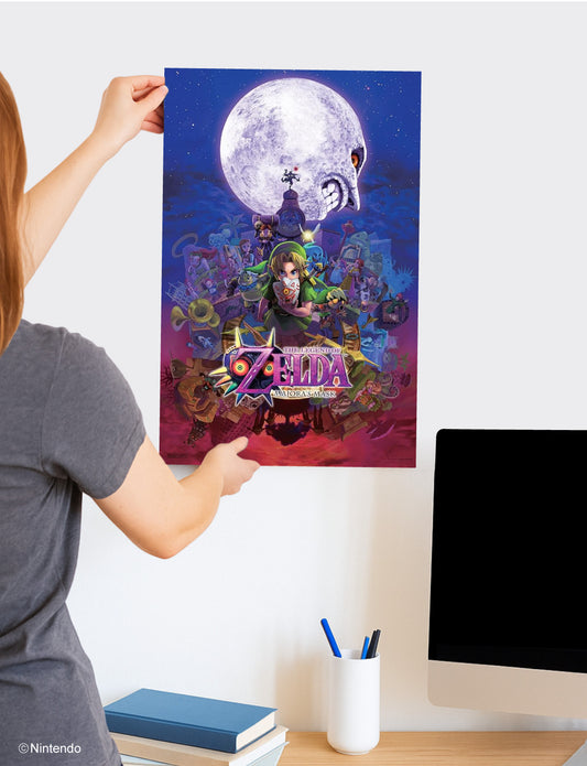 Zelda™: Majora's Mask Wall Poster (11x17) - Official Nintendo Decor - lifestyle display