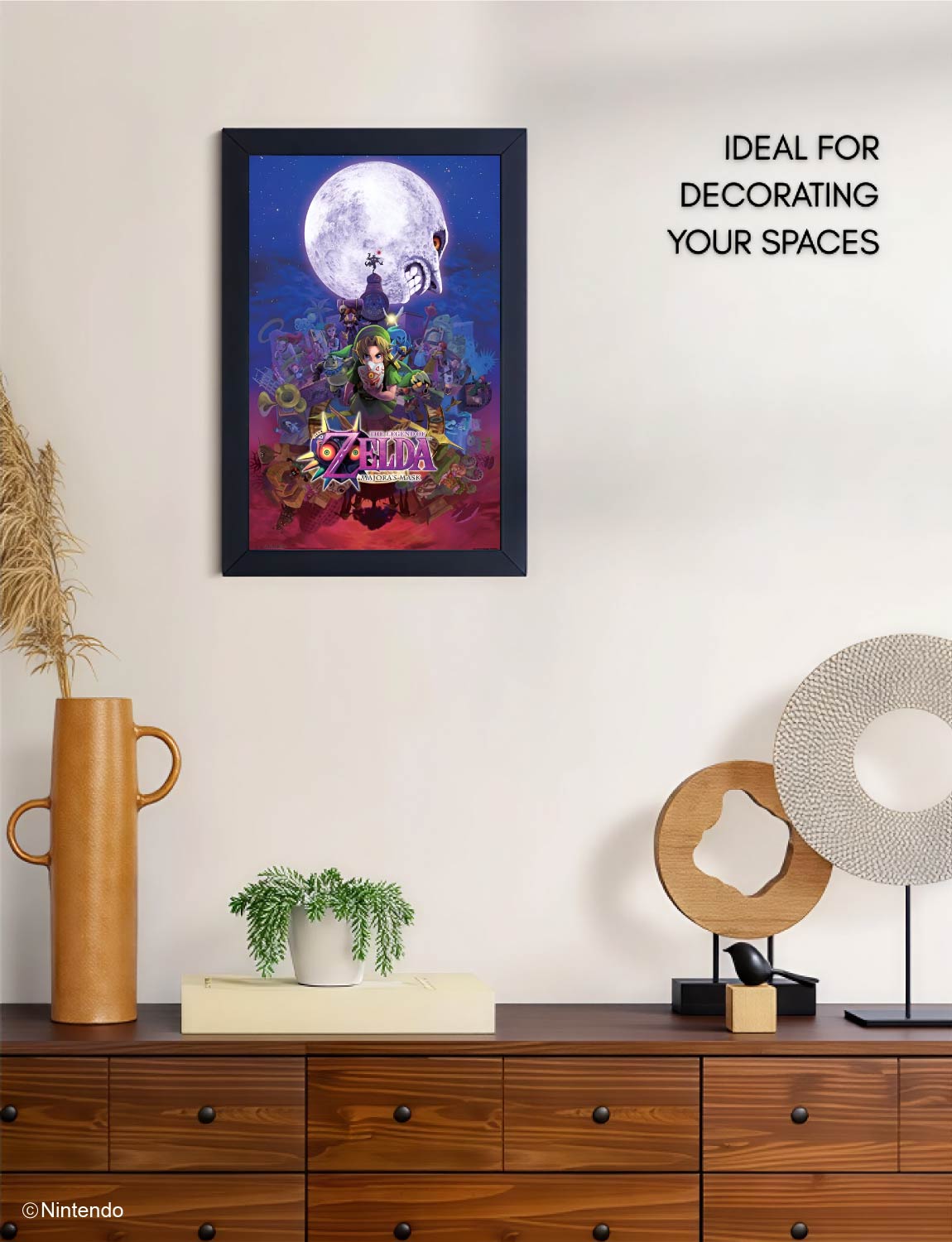 Zelda™: Majora's Mask Framed Poster (11x17) - Official Nintendo Wall Art - back view
