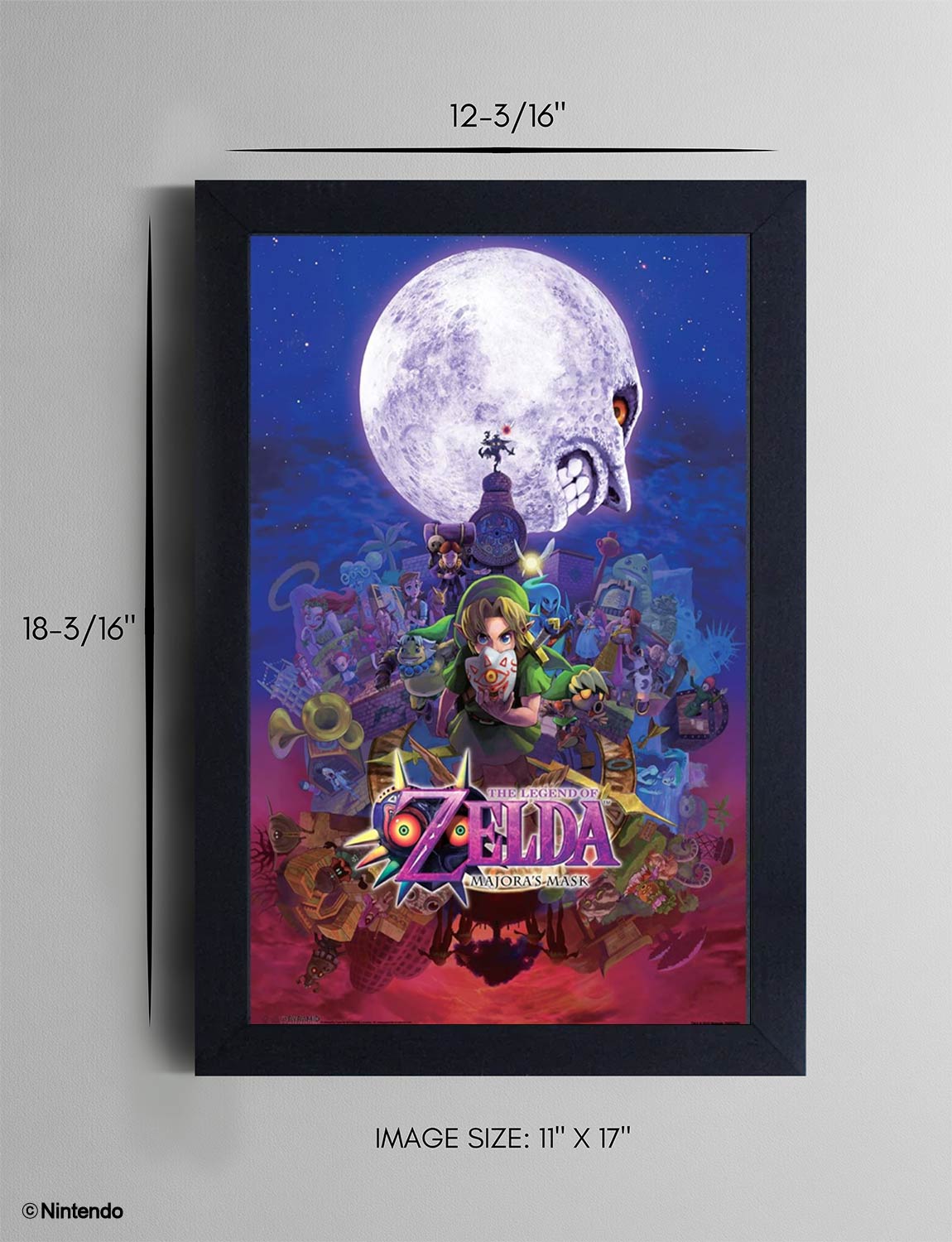 Zelda™: Majora's Mask Framed Poster (11x17) - Official Nintendo Wall Art - packaging