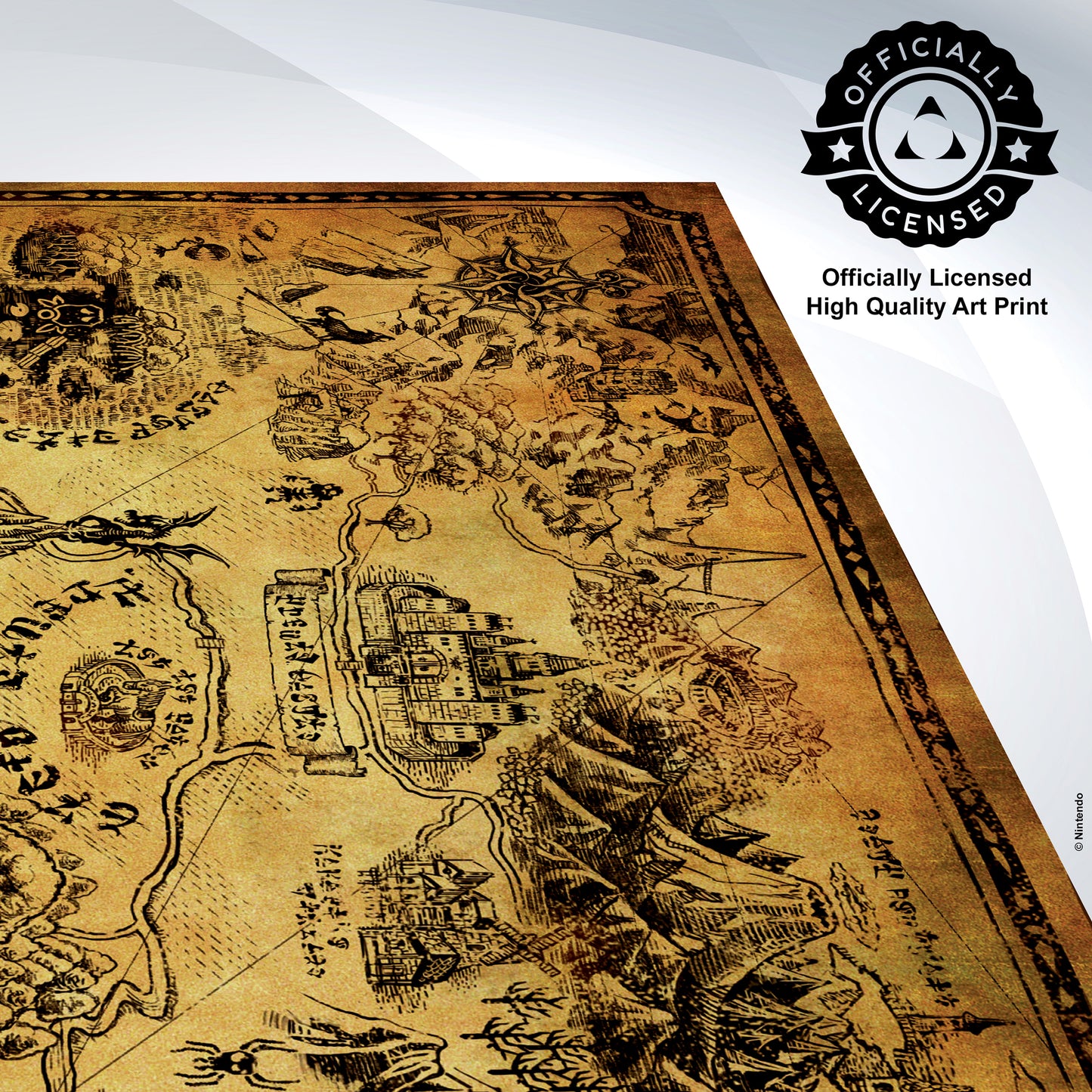 The Legend Of Zelda - Hyrule Map - 11x17 Poster