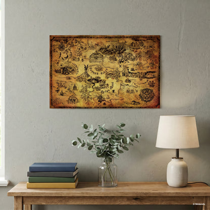 The Legend Of Zelda - Hyrule Map - 11x17 Poster