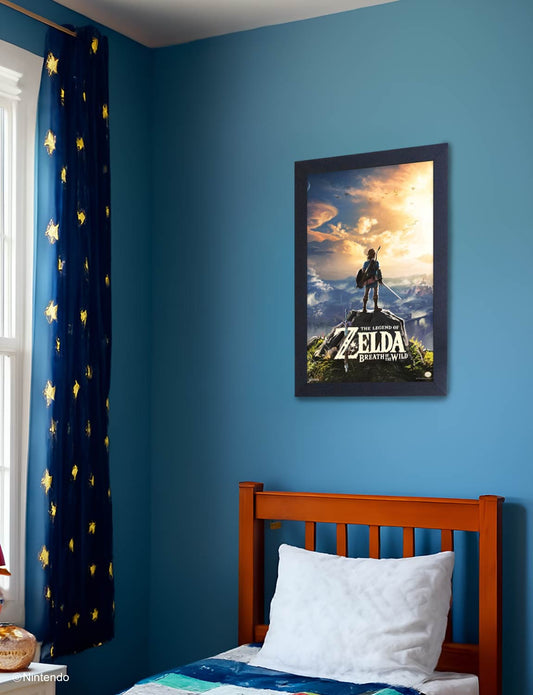 Zelda™: Breath of the Wild Hyrule Framed Poster (11x17) - Official Nintendo Wall Art - lifestyle display
