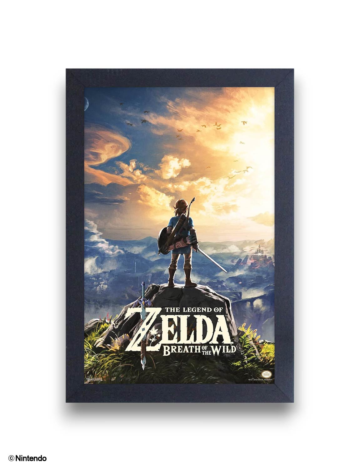 Zelda™: Breath of the Wild Hyrule Framed Poster (11x17) - Official Nintendo Wall Art - front view