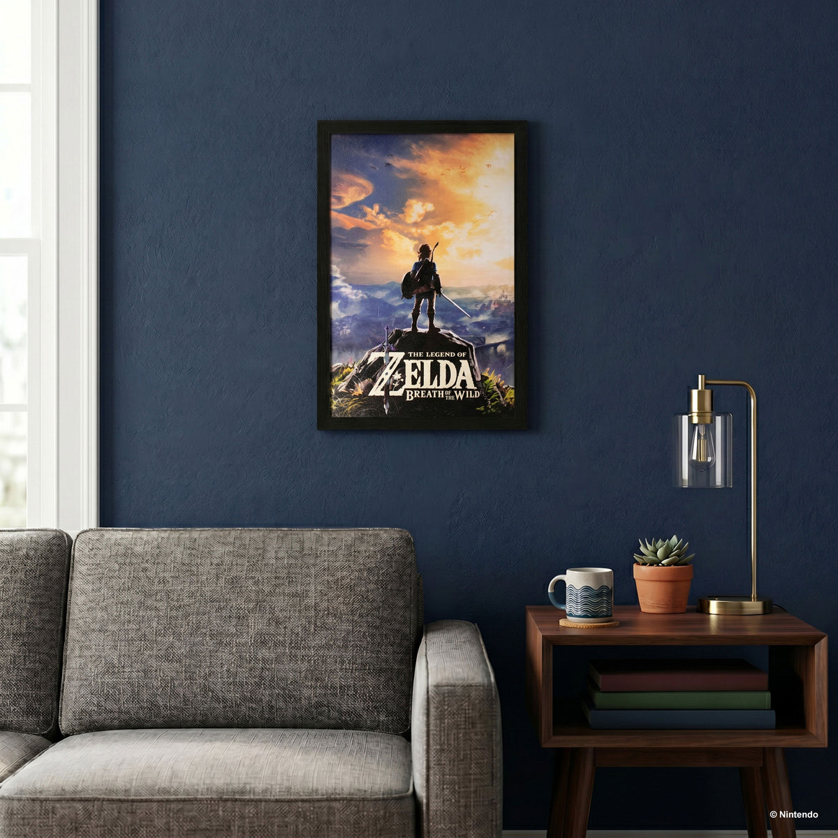 Zelda™: Breath of the Wild Impression encadrée avec revêtement gel d'Hyrule (11x17)