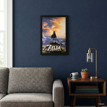 Zelda™: Breath of the Wild Impression encadrée avec revêtement gel d'Hyrule (11x17)