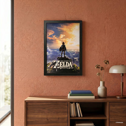 Zelda™: Breath of the Wild Impression encadrée avec revêtement gel d'Hyrule (11x17)
