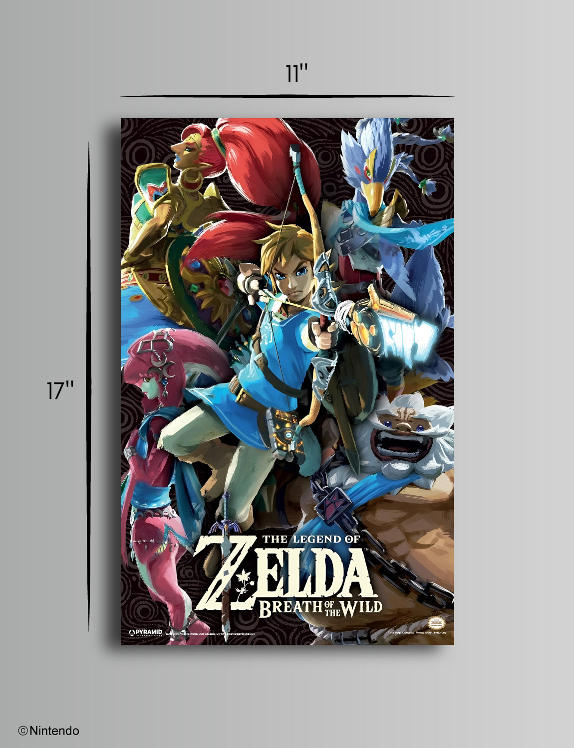 Zelda™: Breath of the Wild Poster (11x17) - Official Nintendo Art - back view