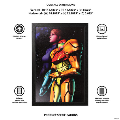 Metroid - Samus Space – 11" x 17" Framed Gel-Coat Print