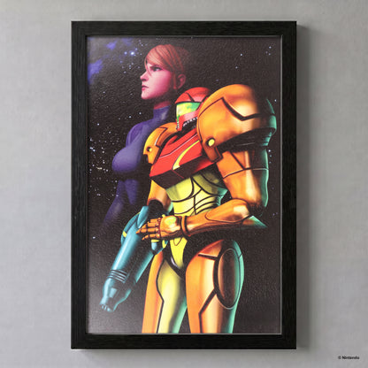 Metroid - Samus Space – 11" x 17" Framed Gel-Coat Print