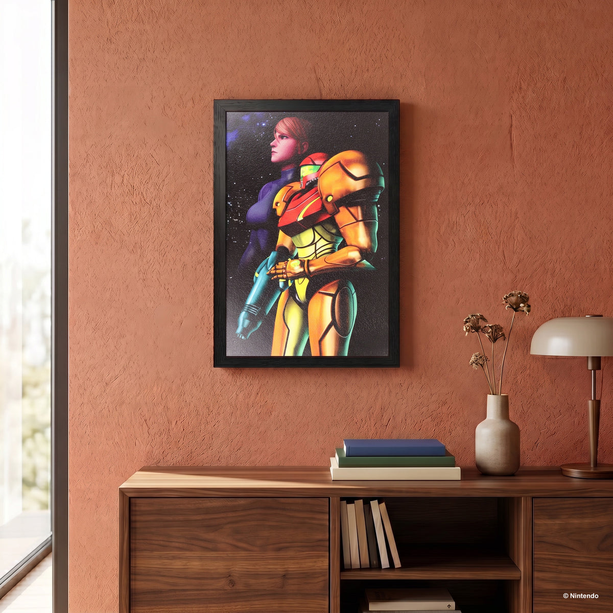 Metroid - Samus Space – 11" x 17" Framed Gel-Coat Print