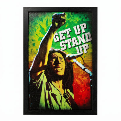Bob Marley - Get Up, Stand Up - 11x17 Framed Gel Coat