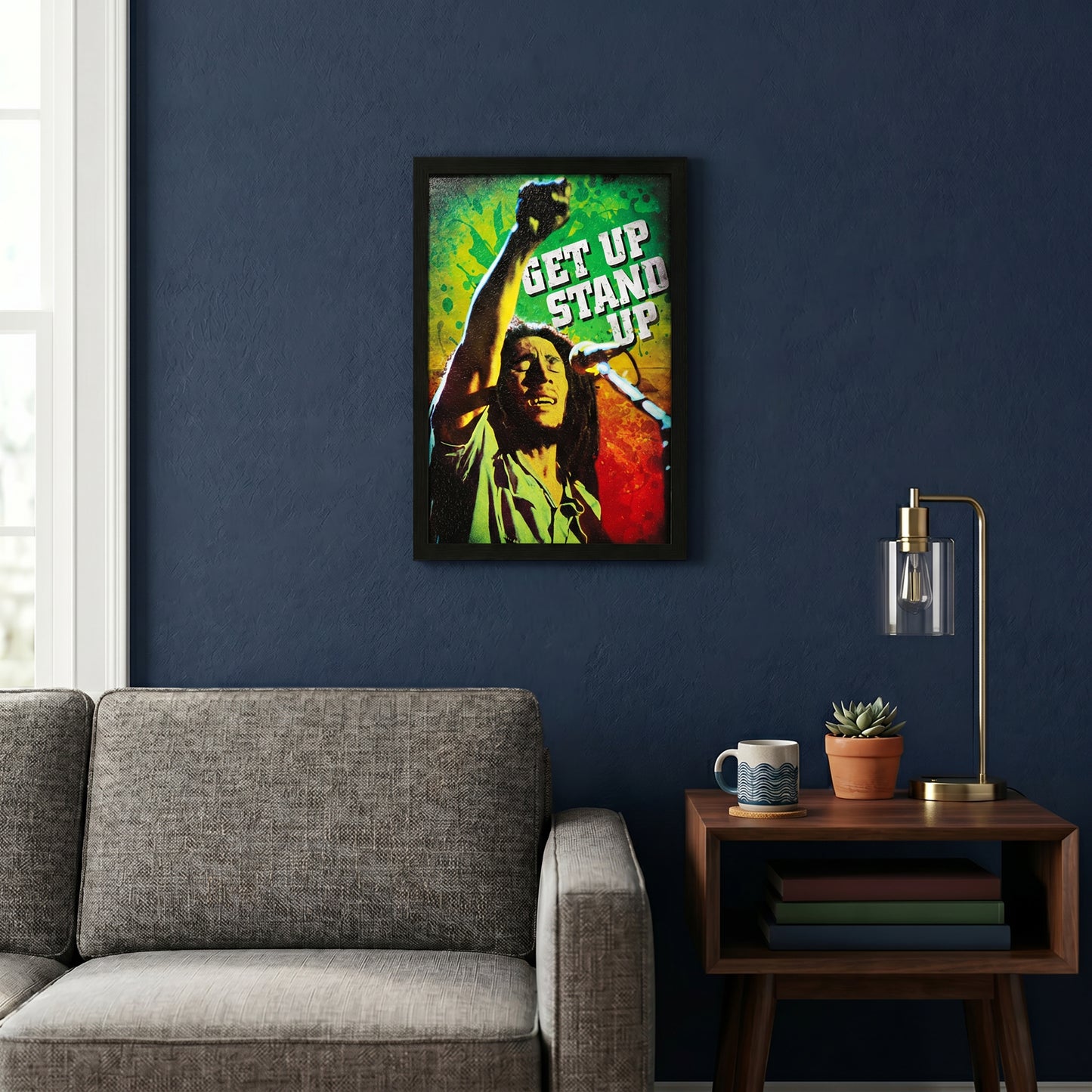 Bob Marley - Get Up, Stand Up - 11x17 Framed Gel Coat