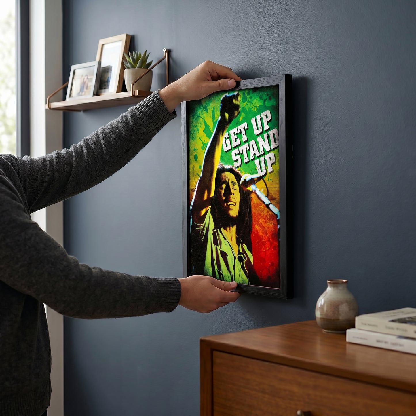 Bob Marley - Get Up, Stand Up - 11x17 Framed Gel Coat