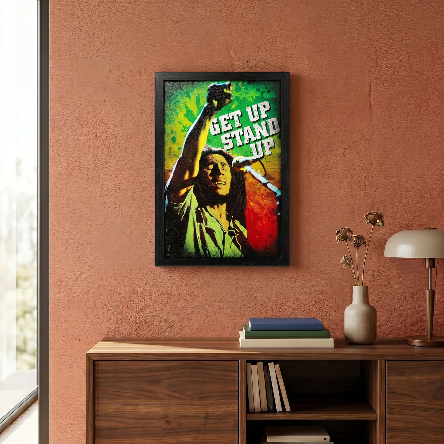 Bob Marley - Get Up, Stand Up - 11x17 Framed Gel Coat
