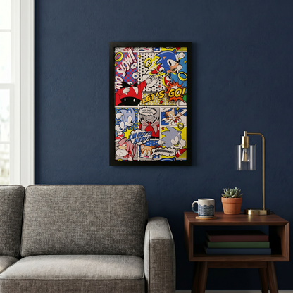 Sonic The Hedgehog - Comic - 11x17 Framed Gel Coat