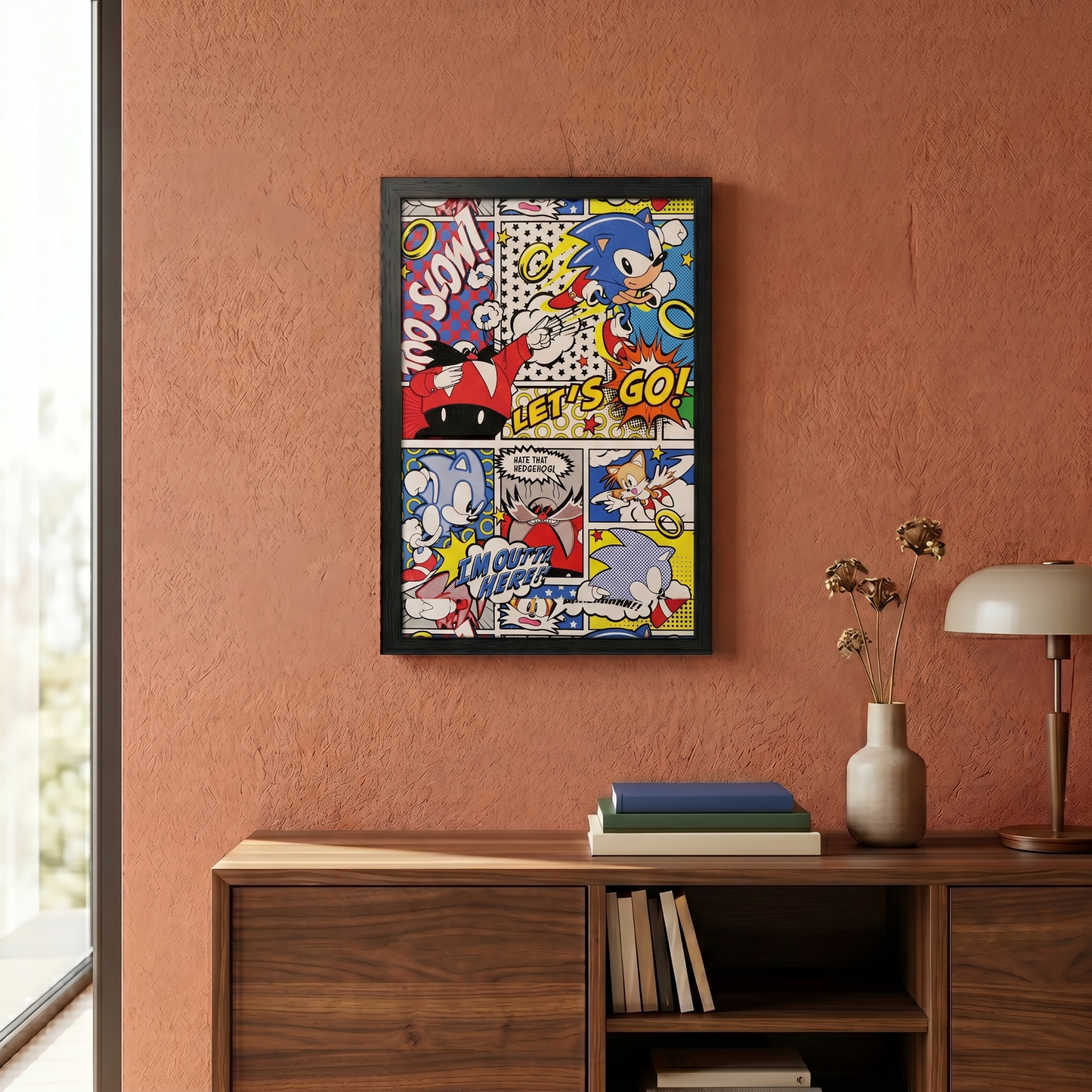 Sonic The Hedgehog - Comic - 11x17 Framed Gel Coat