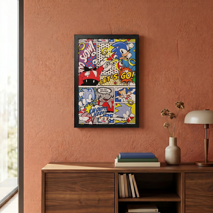 Sonic The Hedgehog - Comic - 11x17 Framed Gel Coat