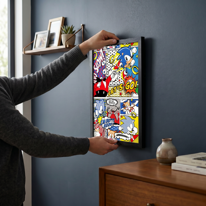 Sonic The Hedgehog - Comic - 11x17 Framed Gel Coat