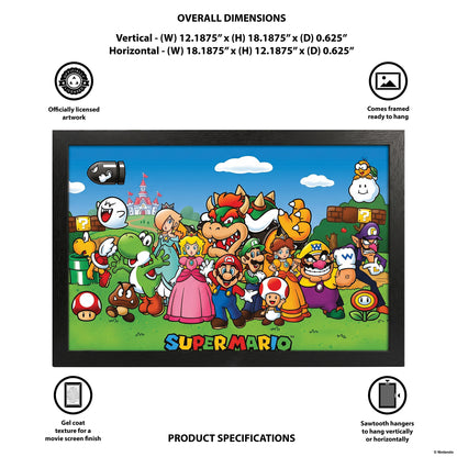 Super Mario - Characters - 11x17 Framed Gel Coat