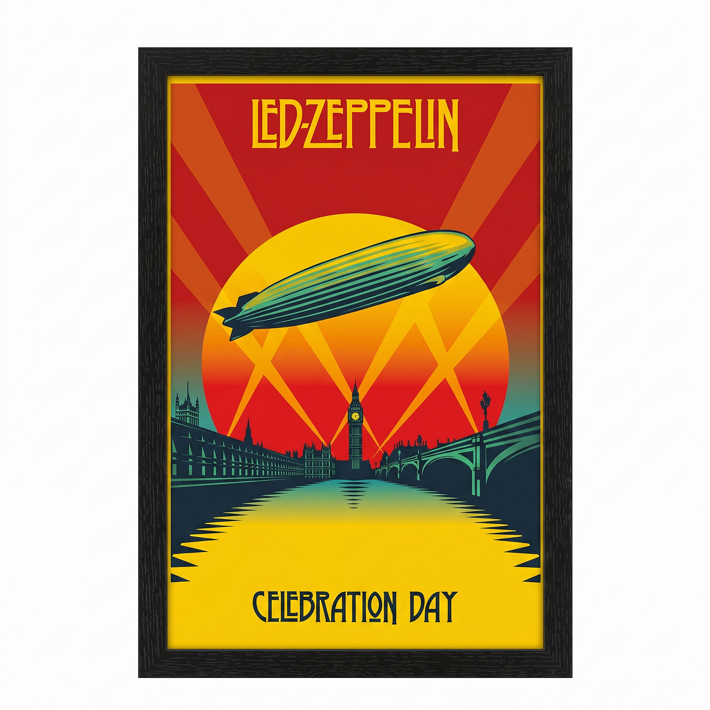Led Zeppelin - Celebration Day - 11x17 Framed Gel Coat