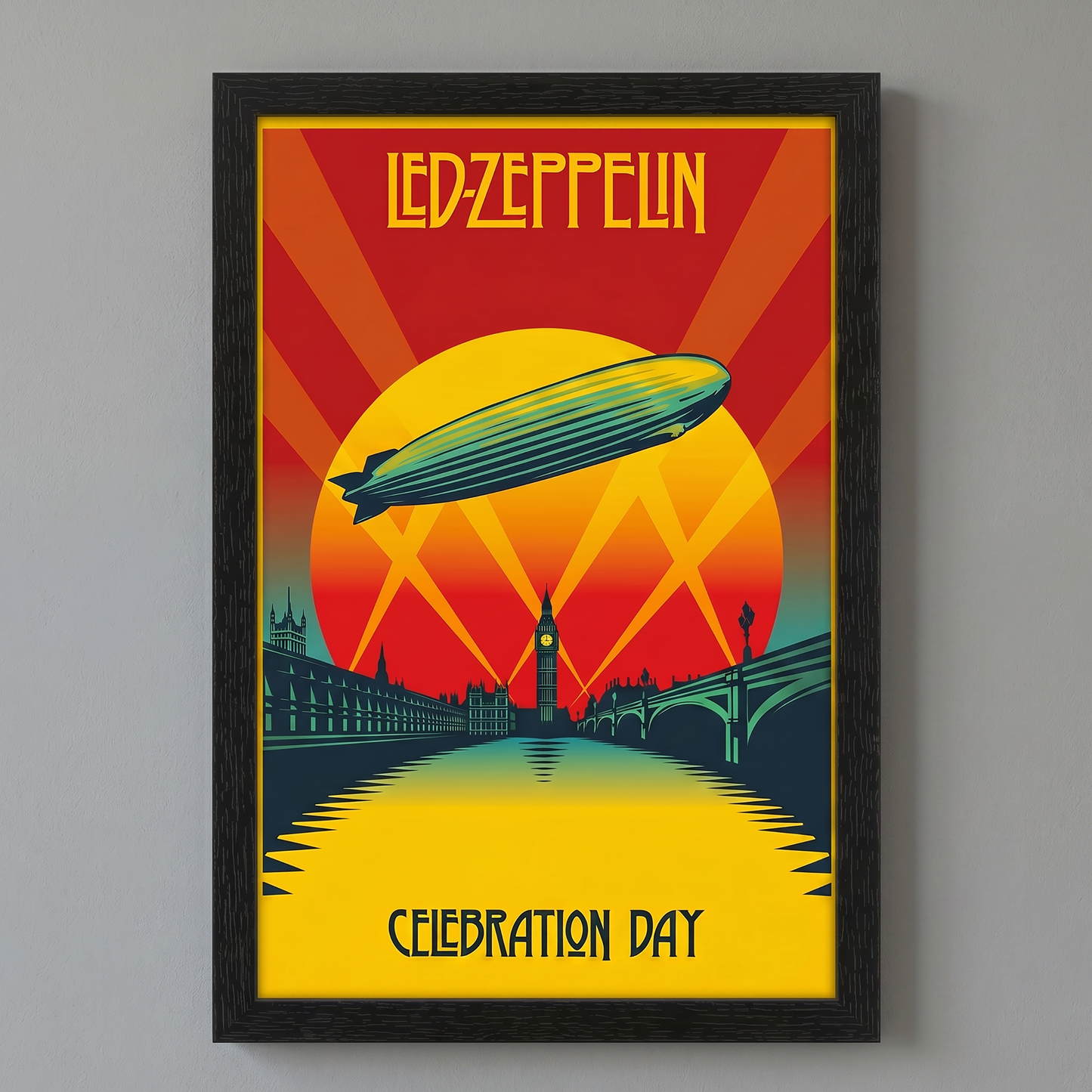 Led Zeppelin - Celebration Day - 11x17 Framed Gel Coat
