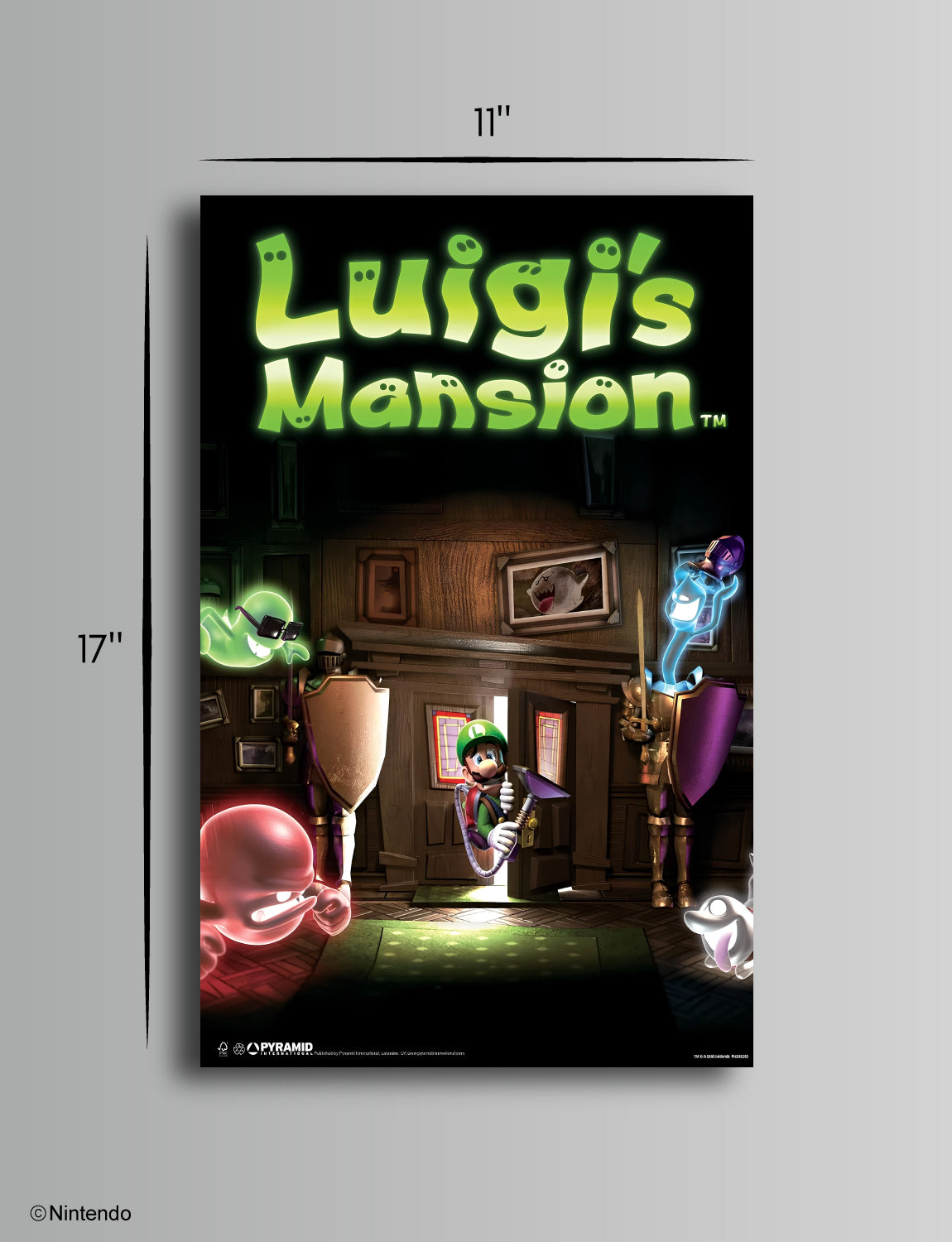 Super Mario™: Luigi's Mansion Wall Poster (11x17) - Official Nintendo Decor - back view