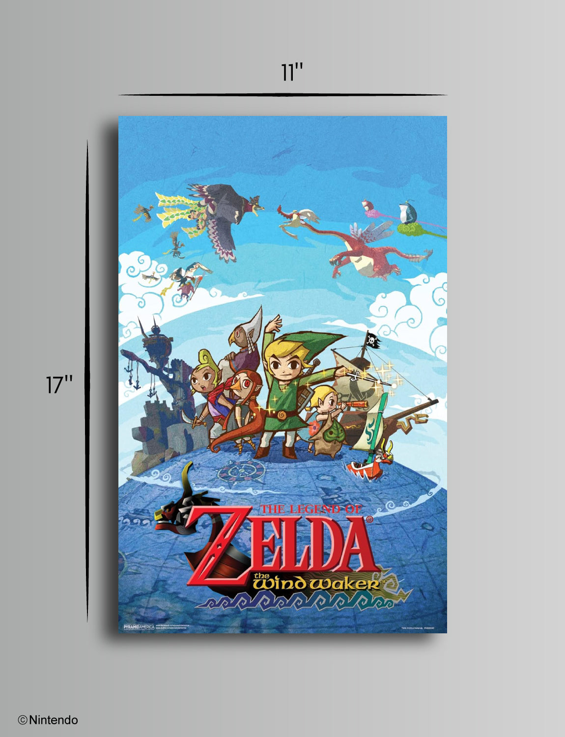 Zelda™: The Wind Waker Cartoon Poster (11x17) - Official Nintendo Wall Art - back view