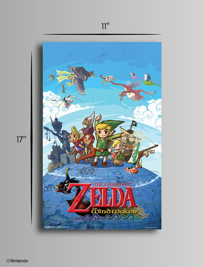 Zelda™: The Wind Waker Cartoon Poster (11x17) - Official Nintendo Wall Art - back view