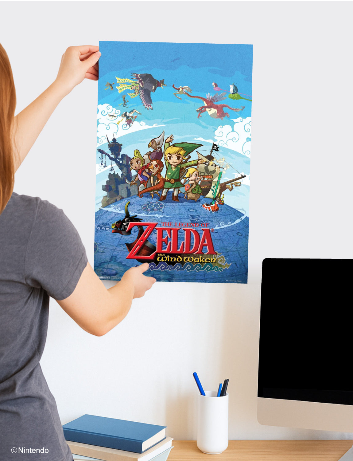 Zelda™: The Wind Waker Cartoon Poster (11x17) - Official Nintendo Wall Art - lifestyle display