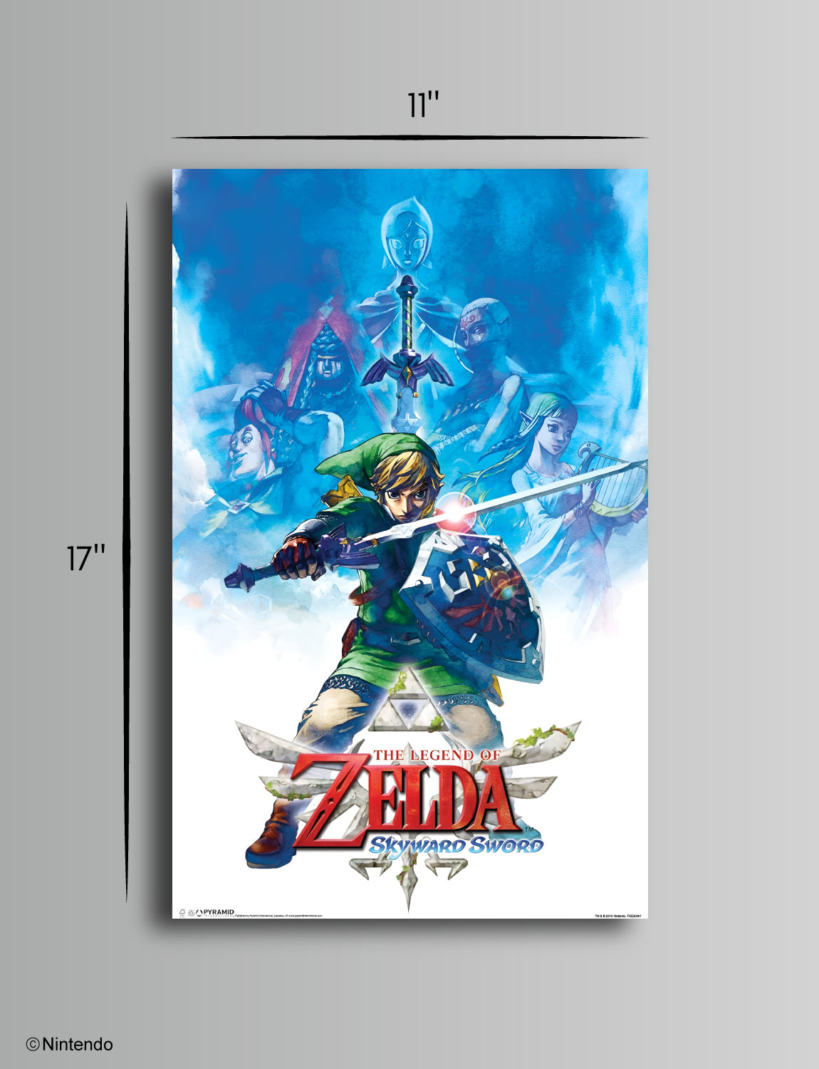 Zelda™: Skyward Sword Drawing Poster (11x17) - Official Nintendo Wall Art - back view