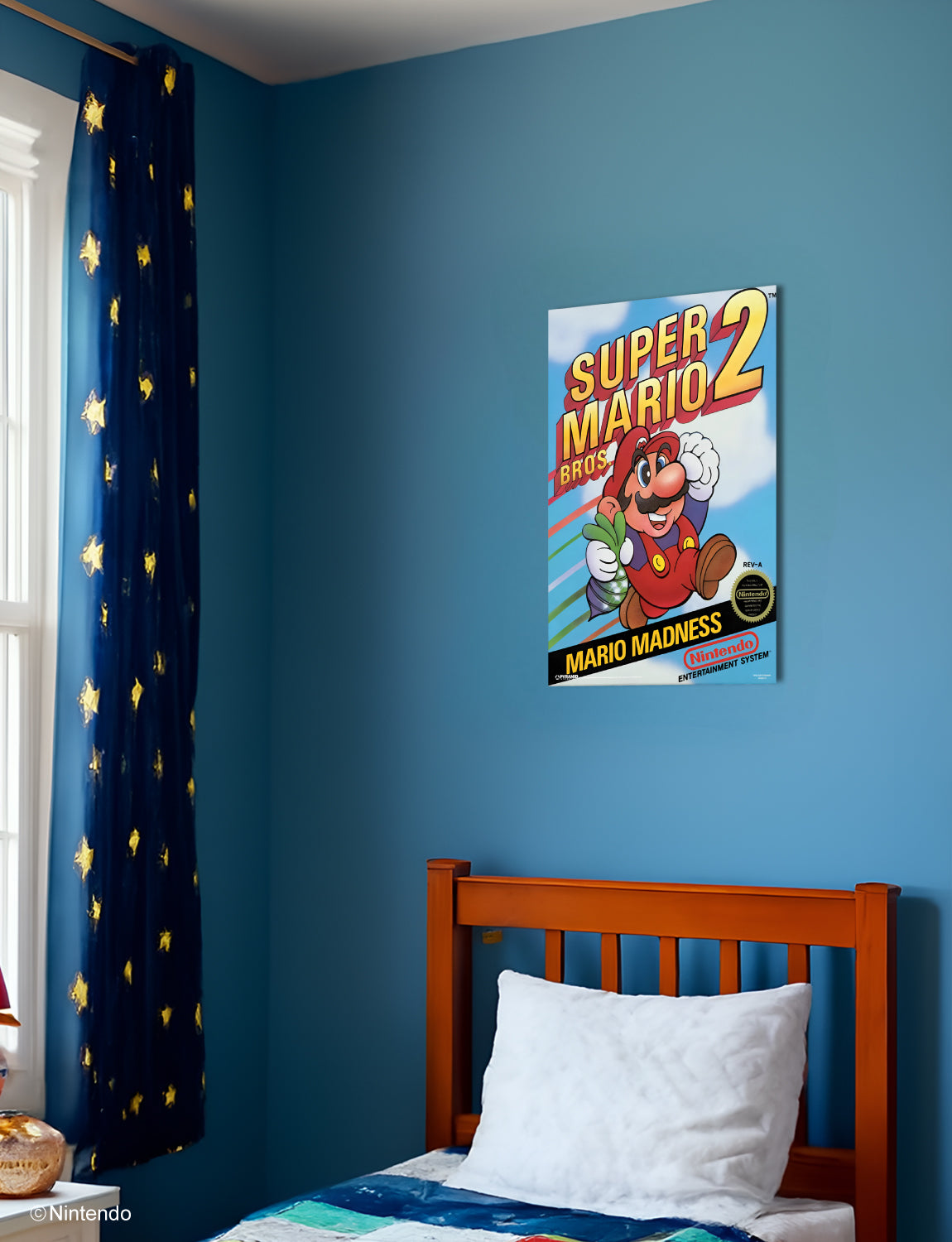 Super Mario Bros.™ 2: Game Cover Poster (11x17) - Official Nintendo Wall Art - detail close-up