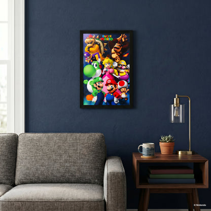 Super Mario - Super Mario Group - 11x17 Framed Gel Coat