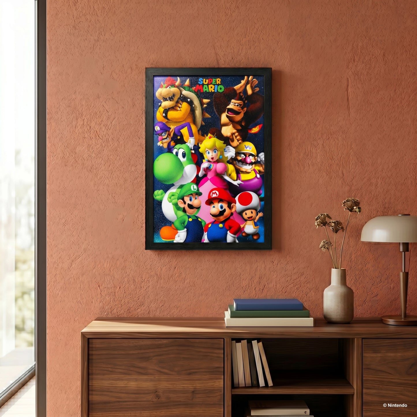 Super Mario - Super Mario Group - 11x17 Framed Gel Coat