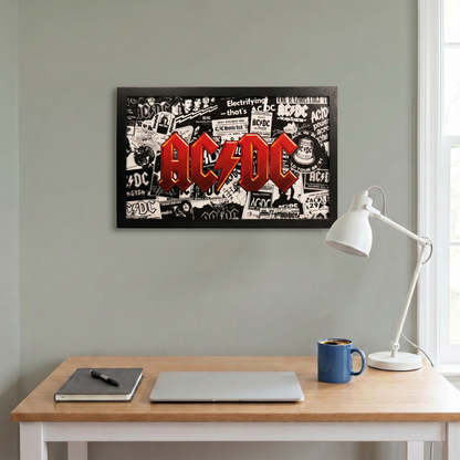 Ac/DC - Collage - 11x17 Framed Gel Coat