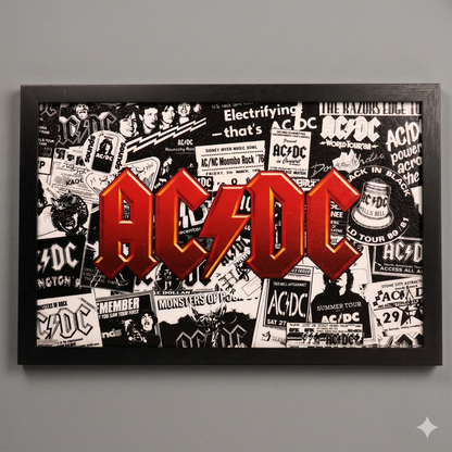 Ac/DC - Collage - 11x17 Framed Gel Coat