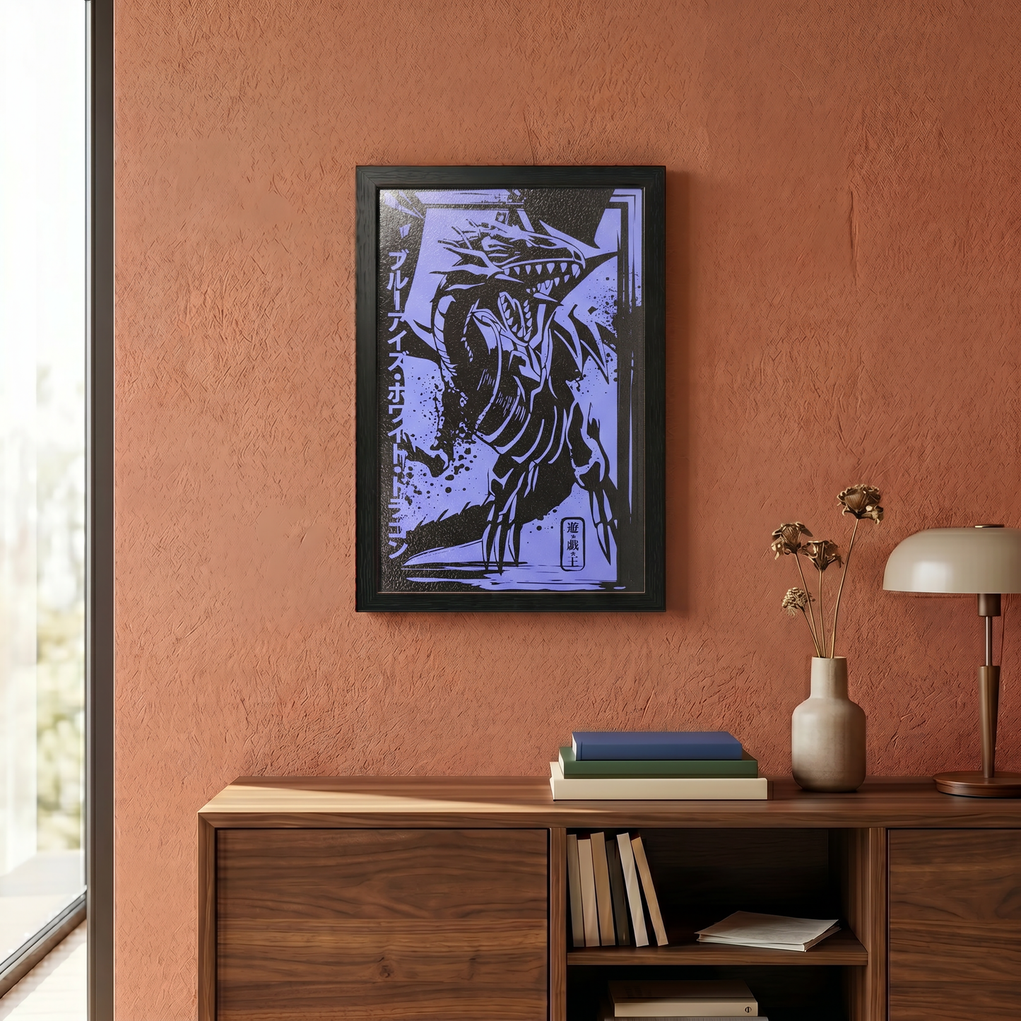 Yu-Gi-Oh!! - Gi-Oh - Blueeyes White Drag - 11x17 Framed Gel Coat