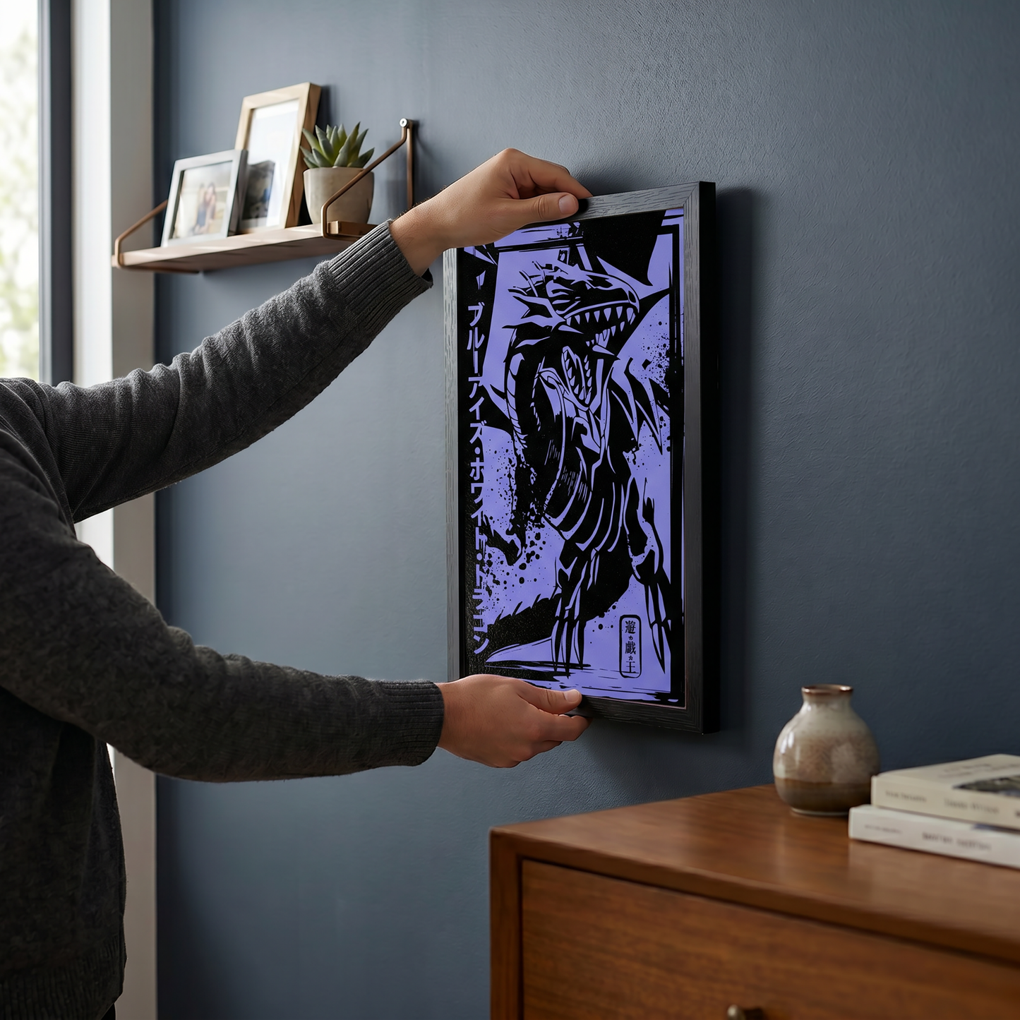 Yu-Gi-Oh!! - Gi-Oh - Blueeyes White Drag - 11x17 Framed Gel Coat