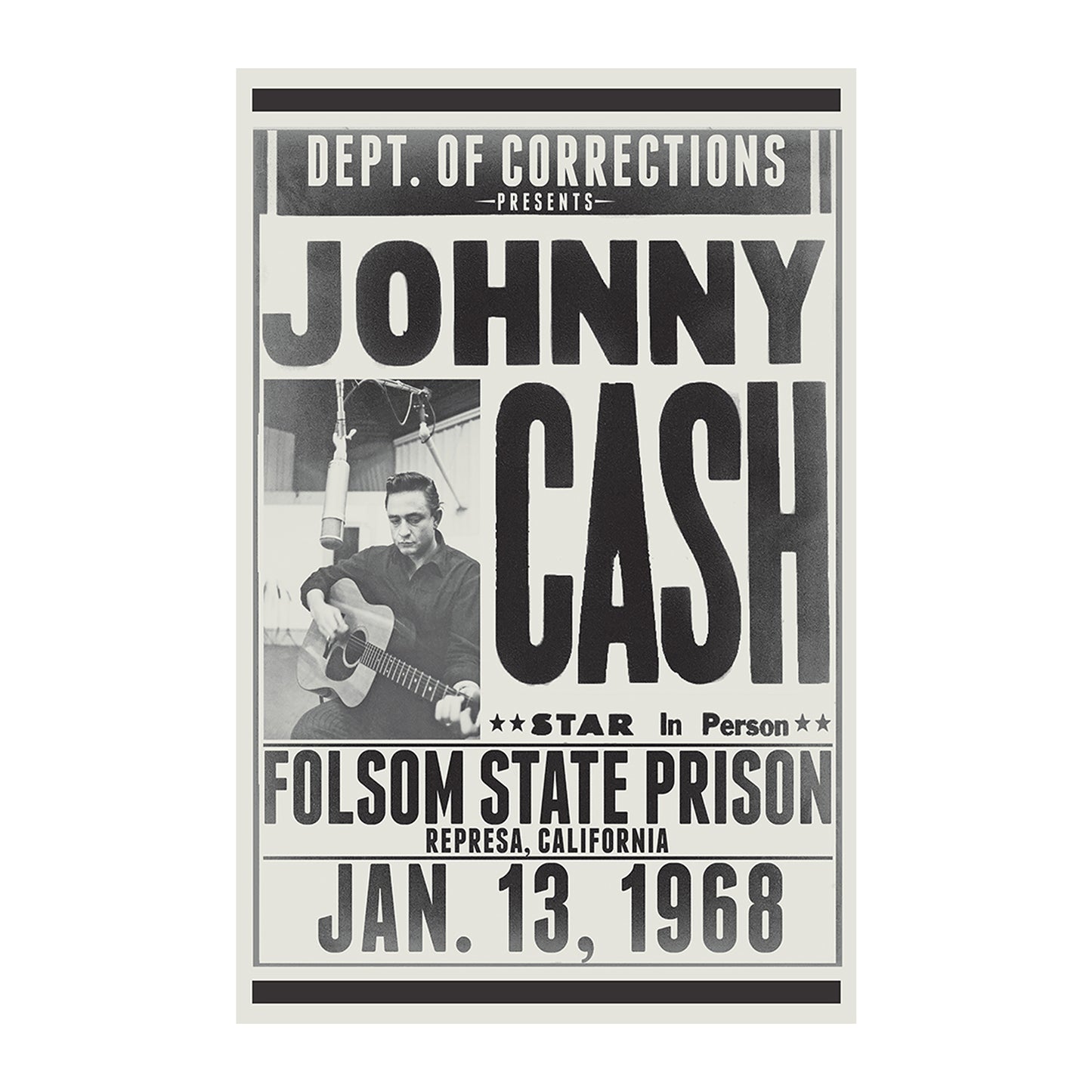 Johnny Cash - Folsom State - 11x17 Poster