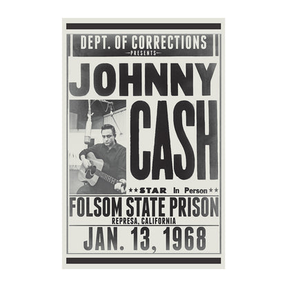 Johnny Cash - Folsom State - 11x17 Poster
