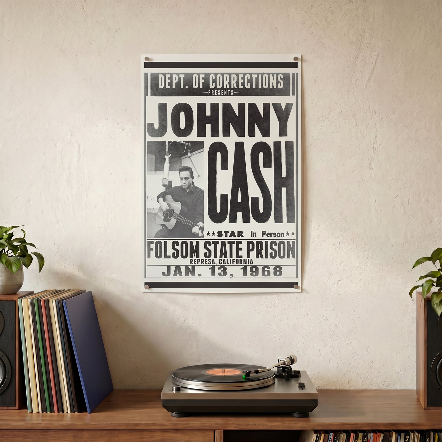 Johnny Cash - Folsom State - 11x17 Poster