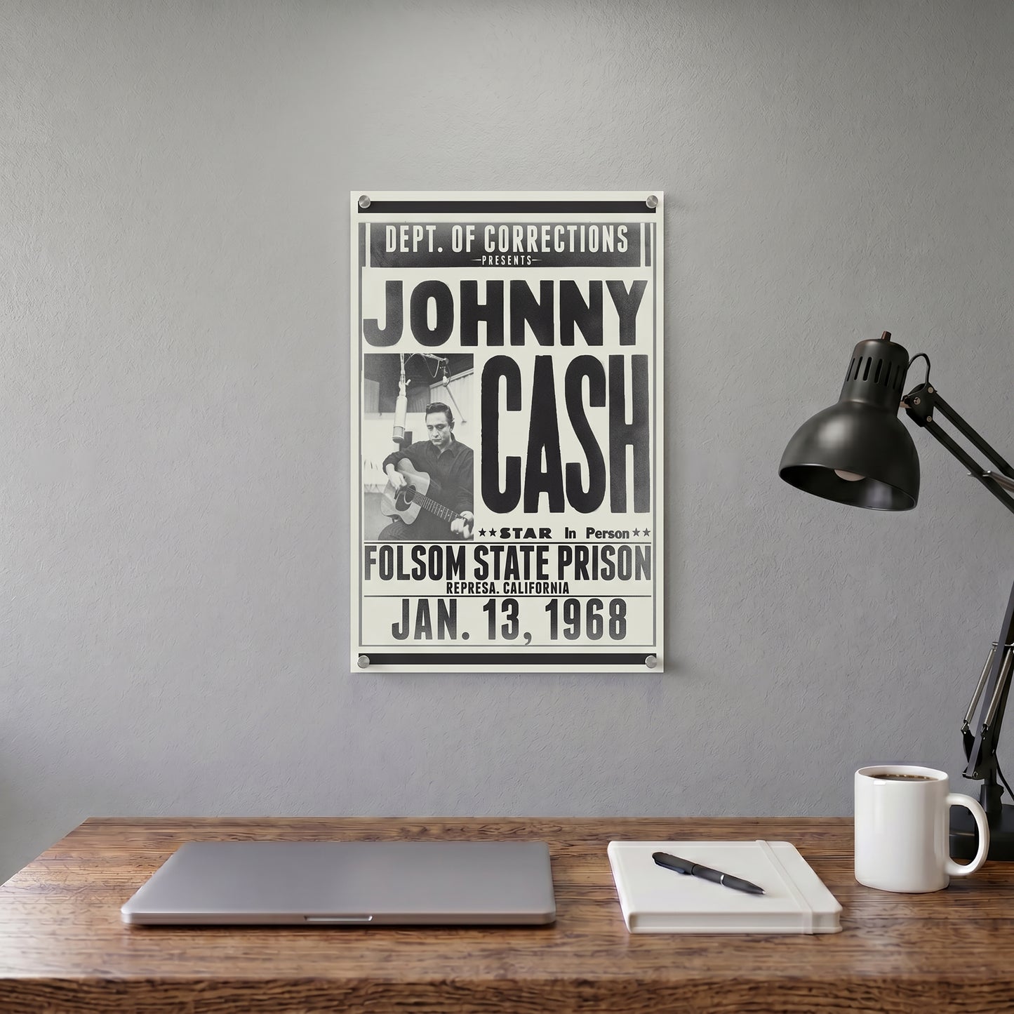 Johnny Cash - Folsom State - 11x17 Poster