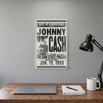 Johnny Cash - Folsom State - 11x17 Poster