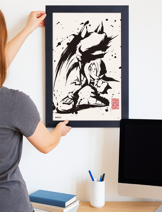 Sonic™: Super Sonic & Inked Knuckles Framed Art (11x17) - lifestyle display