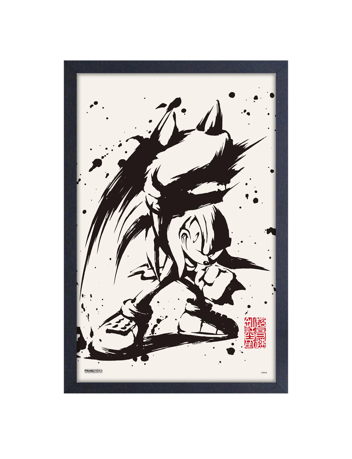 Sonic™: Super Sonic & Inked Knuckles Framed Art (11x17) - front view
