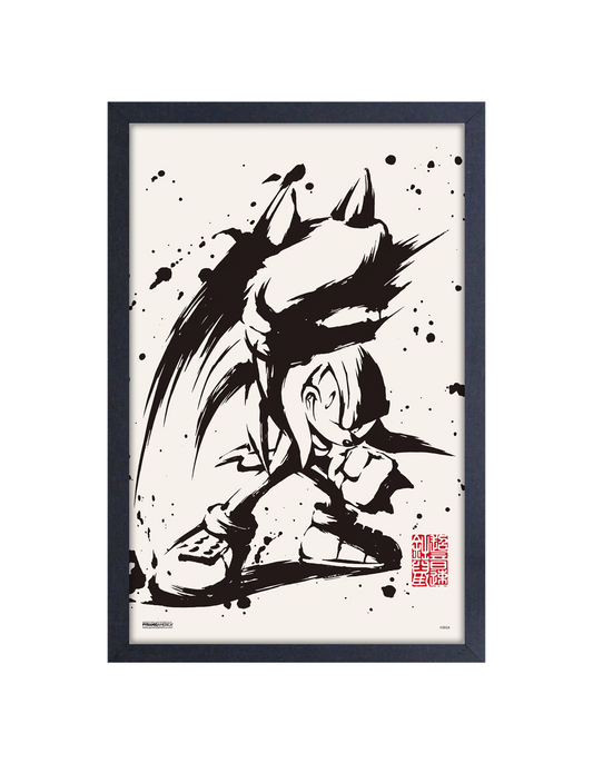 Sonic™: Super Sonic & Inked Knuckles Framed Art (11x17) - front view