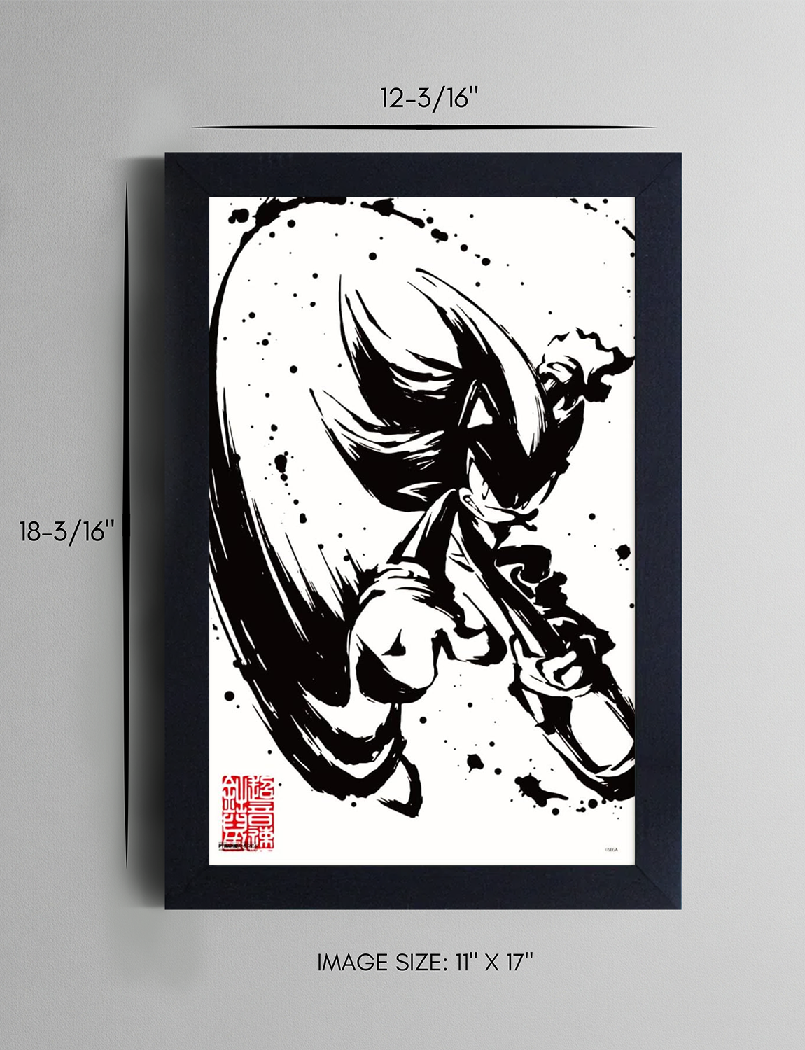 Sonic™: Shadow the Hedgehog Framed Poster (11x17) - Official SEGA Art - packaging