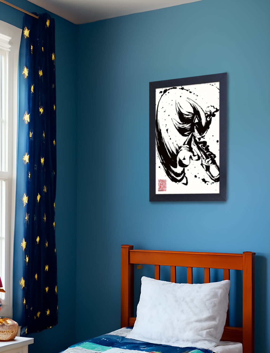 Sonic™: Shadow the Hedgehog Framed Poster (11x17) - Official SEGA Art - lifestyle display