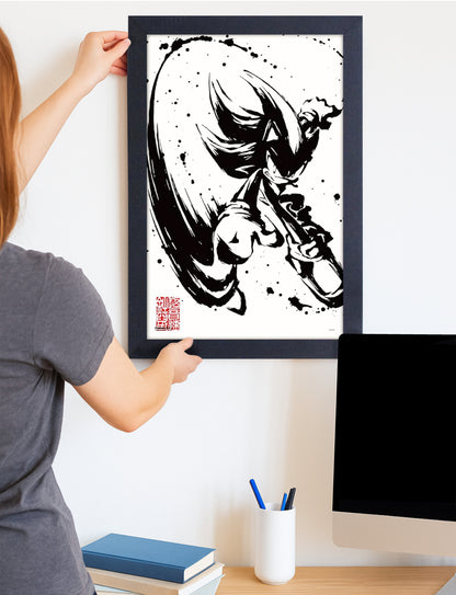 Sonic™: Shadow the Hedgehog Framed Poster (11x17) - Official SEGA Art - alternate angle