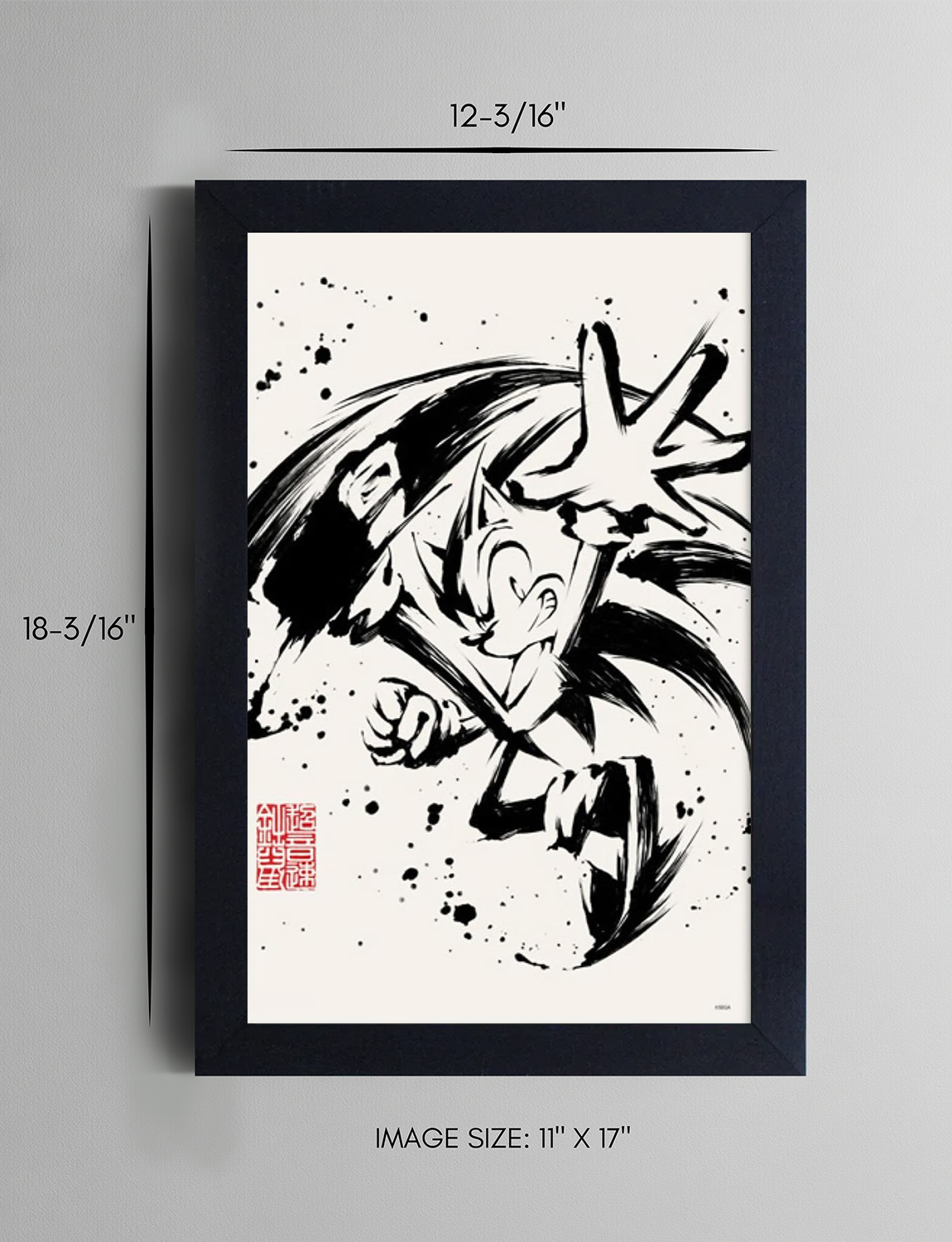 Sonic the Hedgehog™: Running Framed Poster (11x17) - Official SEGA Wall Art - packaging