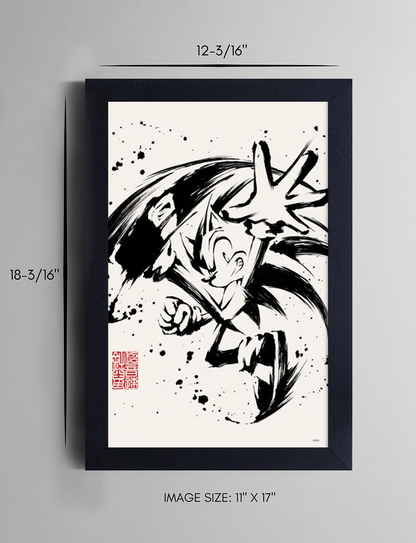 Sonic the Hedgehog™: Running Framed Poster (11x17) - Official SEGA Wall Art - packaging